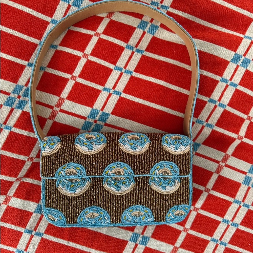 Used 1x Anthropologie Fiona Beaded Bag- Donut